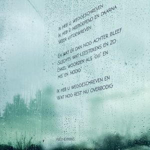 gedicht Yves Heymans Weggeschreven